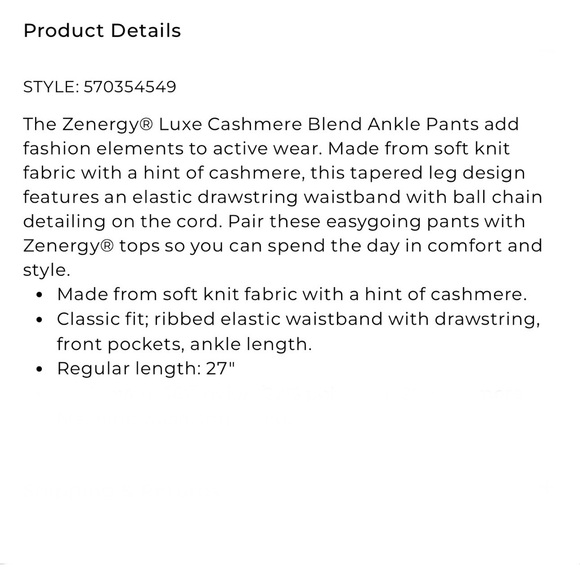 CHICO’S NWT XXL / 4 Cashmere Blend Zenergy Luxe Ankle Pants • Deep Merlot - Picture 7 of 9